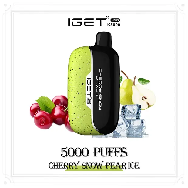 Cherry Snow Pear Ice – IGET Moon 5000 Puffs disposable vape Australia
