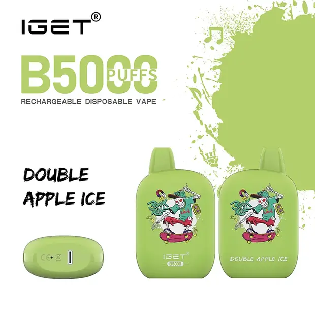 Double Apple Ice – IGET B5000 disposable vape Australia