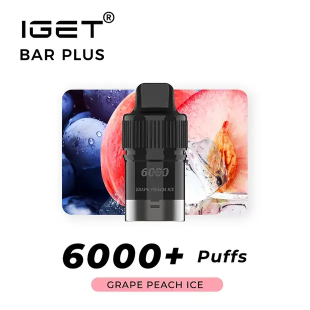 Grape Peach lce – IGET Bar Plus Pod 6000 Puffs Australia