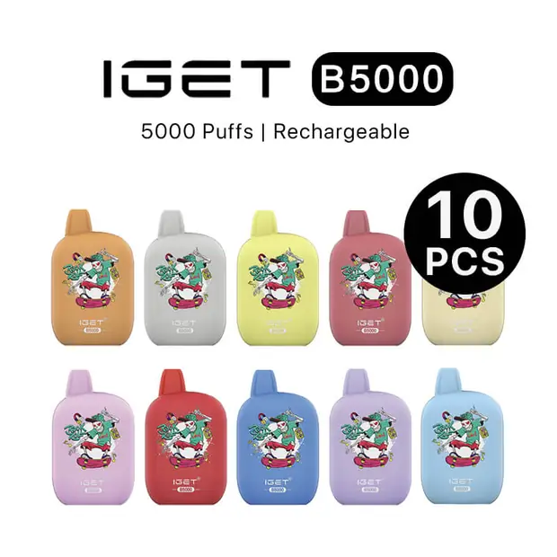 IGET B5000 Box Mixed Flavours (10PCS) bulk vape carton Australia