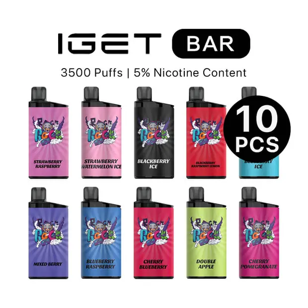 IGET Bar Box Mixed Flavours (10PCS) bulk vape carton Australia