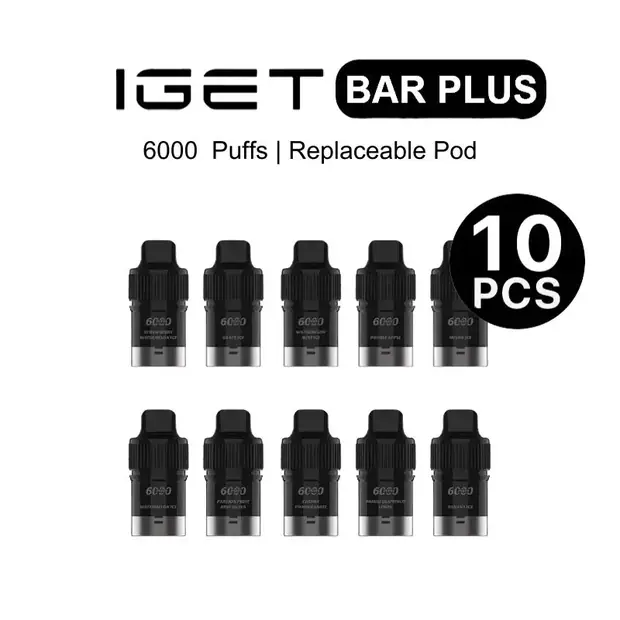 IGET Bar Plus Pod Box Mixed Flavours (10PCS) bulk vape carton Australia