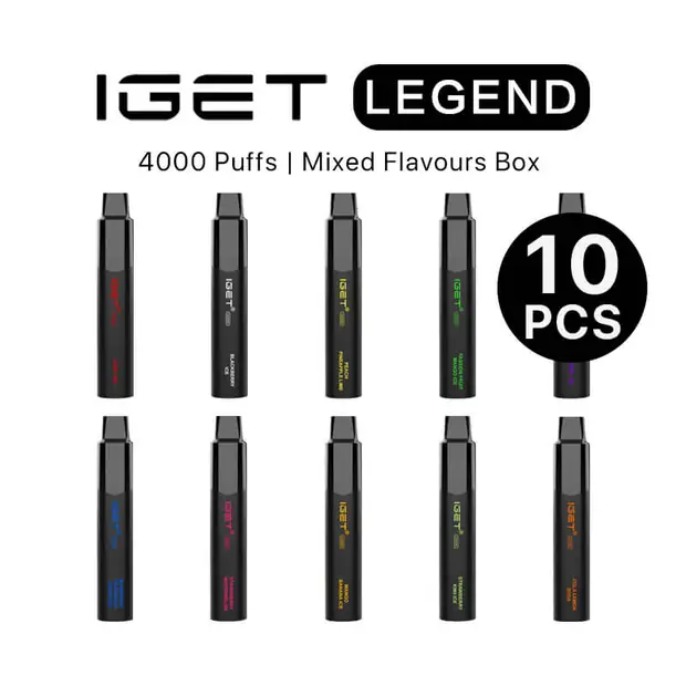 IGET Legend Box Mixed Flavours (10PCS) bulk vape carton Australia
