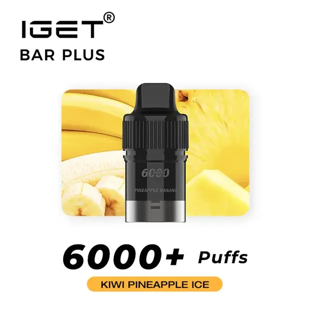 Kiwi Pineapple Ice – IGET Bar Plus Pod 6000 Puffs Australia