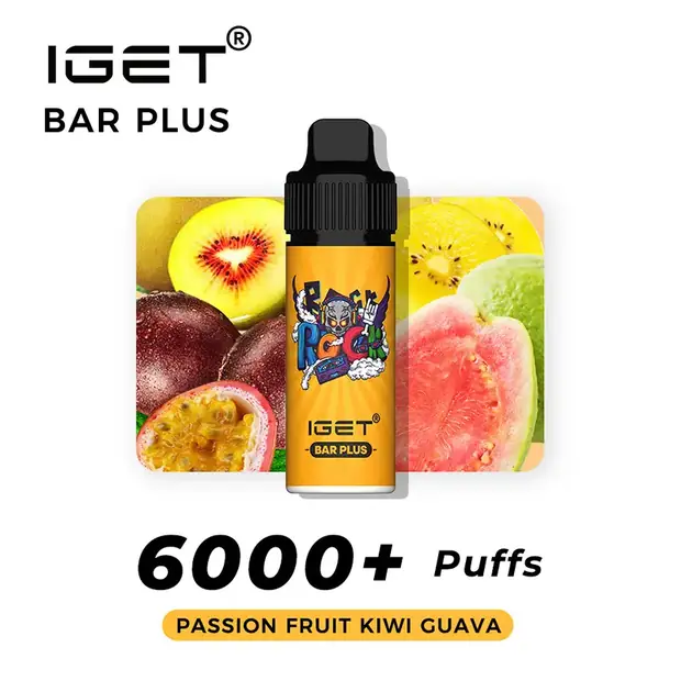 Passion Fruit Kiwi Guava – IGET Bar Plus 6000 Puffs disposable vape Australia