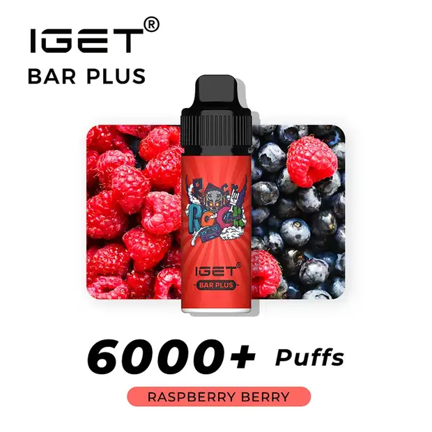 Raspberry Berry – IGET Bar Plus 6000 Puffs disposable vape Australia