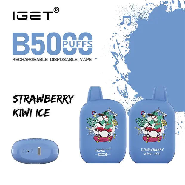 Strawberry Kiwi Ice – IGET B5000 disposable vape Australia