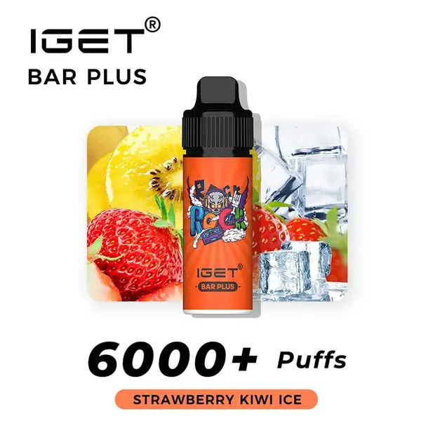 Strawberry Kiwi Ice – IGET Bar Plus 6000 Puffs disposable vape Australia