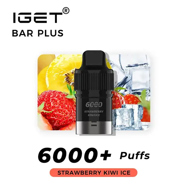Strawberry Kiwi Ice – IGET Bar Plus Pod 6000 Puffs Australia